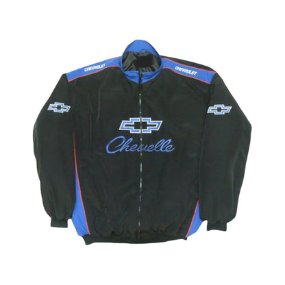 Chevelle Blue Black Vintage Racing Jacket | DASH RACEGEAR