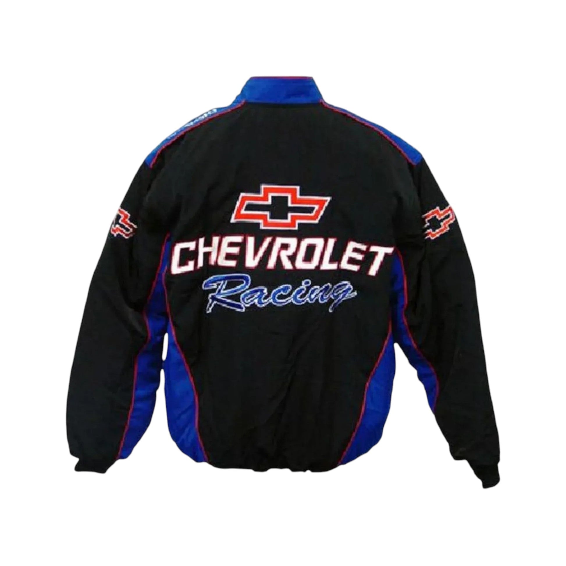 Chevrolet Black Blue Vintage Racing Coat Jacket | DASH RACEGEAR