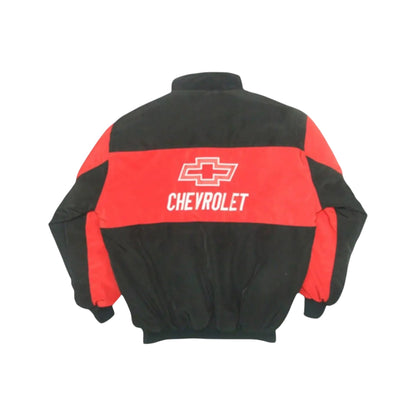 Chevrolet Black & Red Vintage Racing Jacket | DASH RACEGEAR