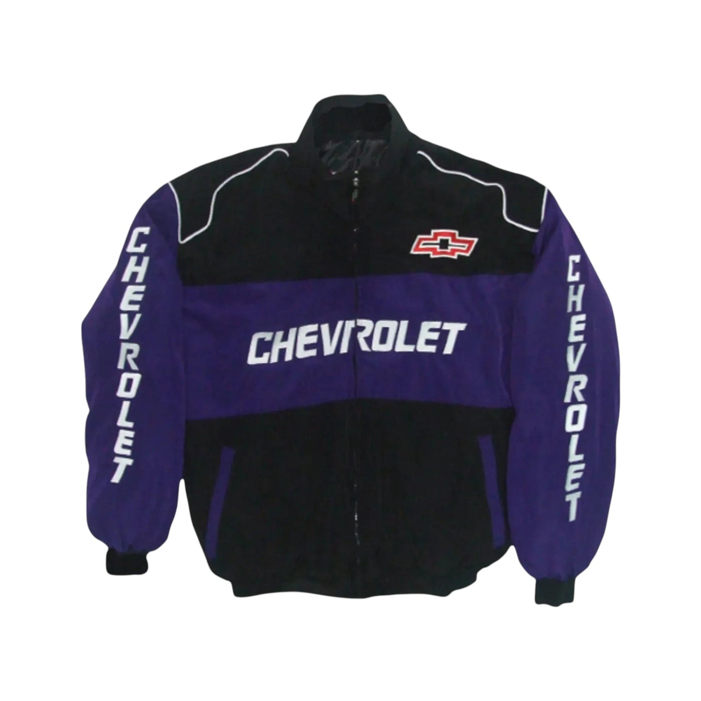 Chevrolet Black & Purple Vintage Racing Jacket | DASH RACEGEAR