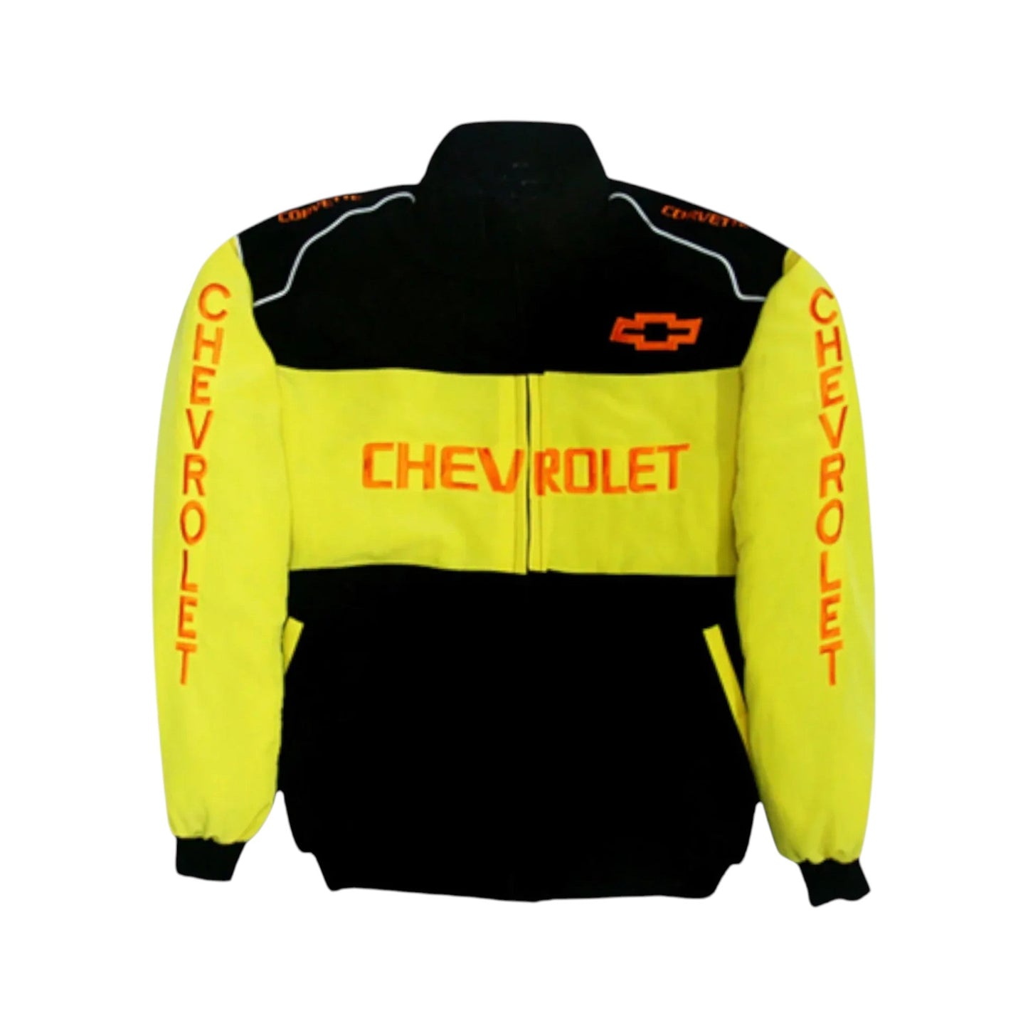 Chevrolet Black & Yellow Vintage Racing Jacket | DASH RACEGEAR