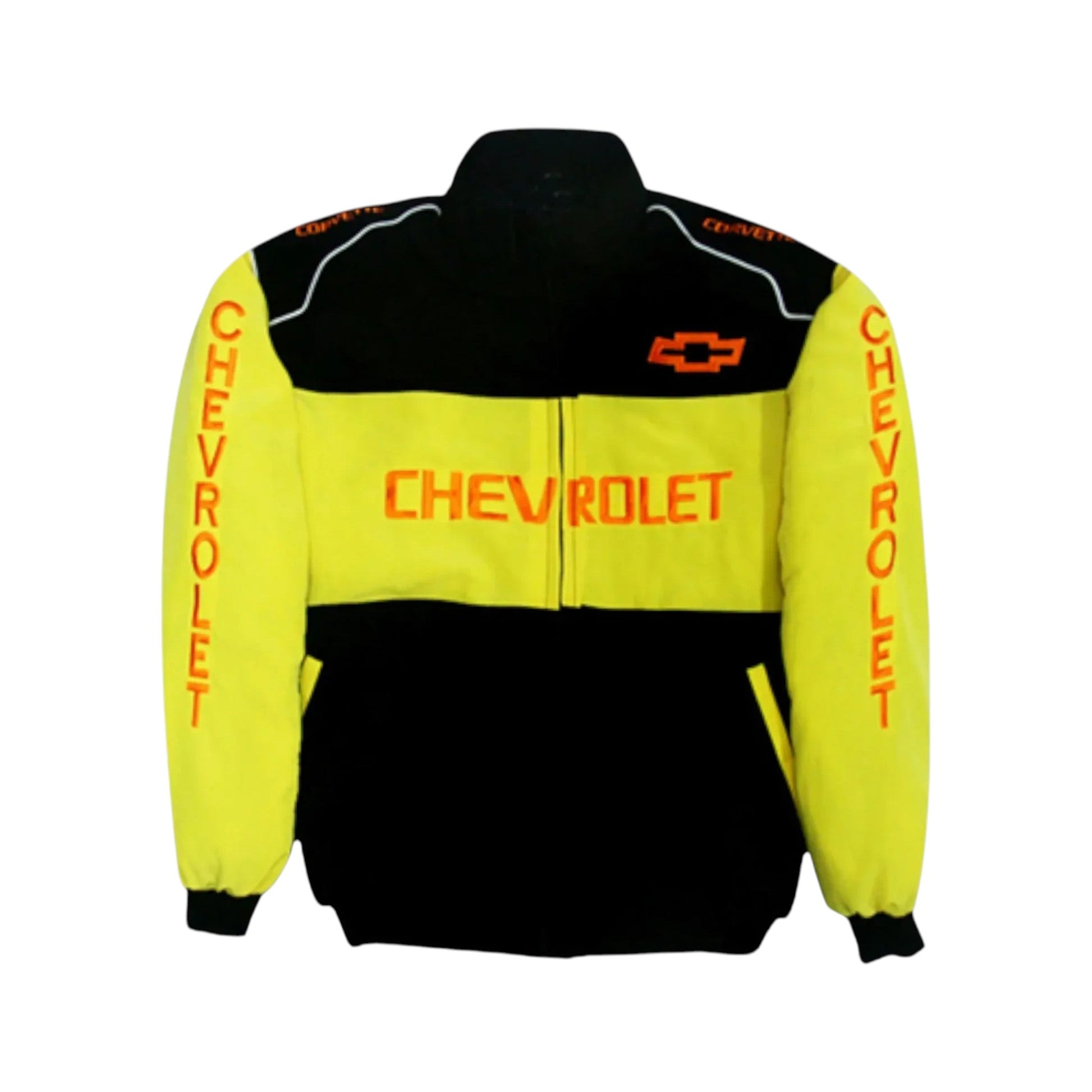 Chevrolet Black & Yellow Vintage Racing Jacket | DASH RACEGEAR