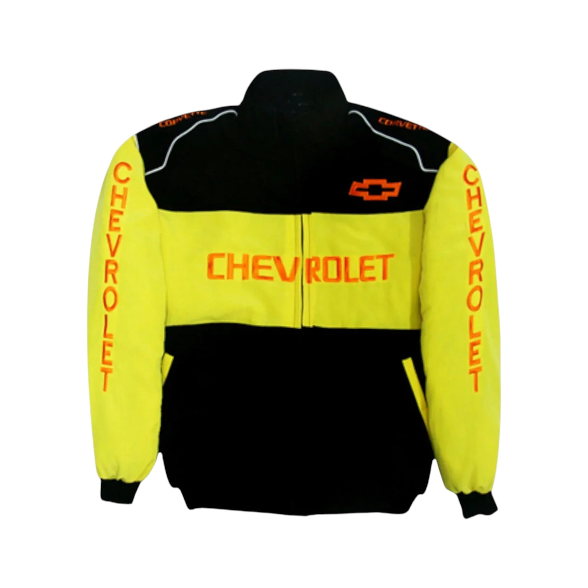 Chevrolet Black & Yellow Vintage Racing Jacket | DASH RACEGEAR