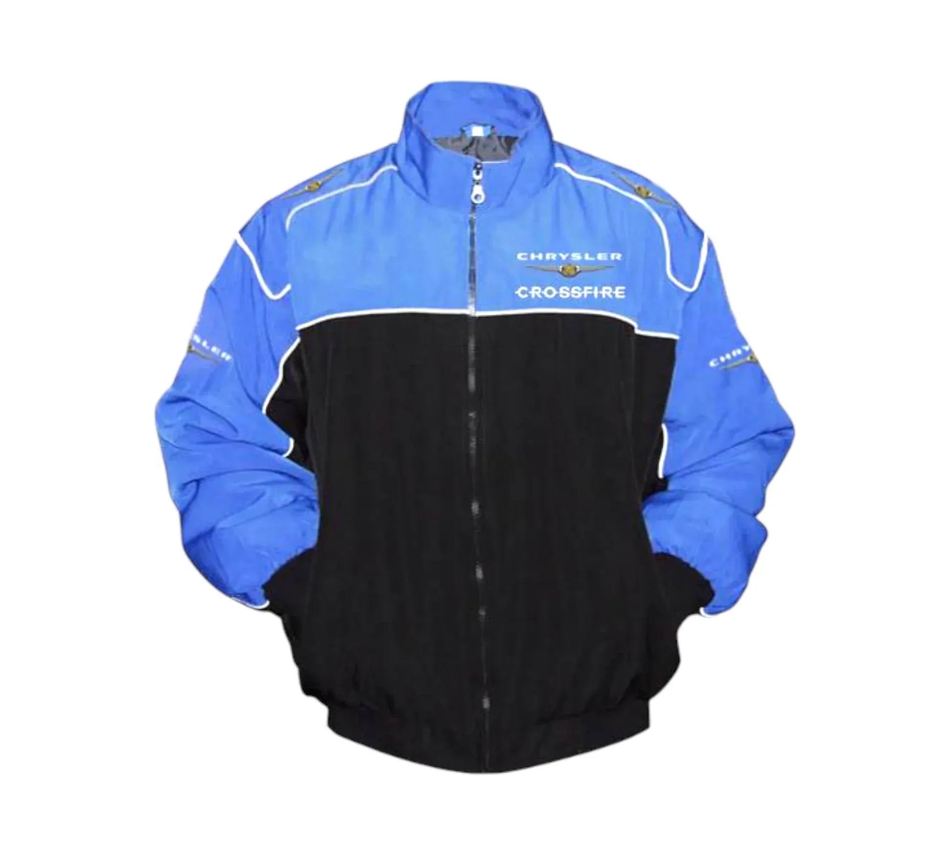 Chrysler Crossfire Black Royal Blue Racing Jacket | DASH RACEGEAR