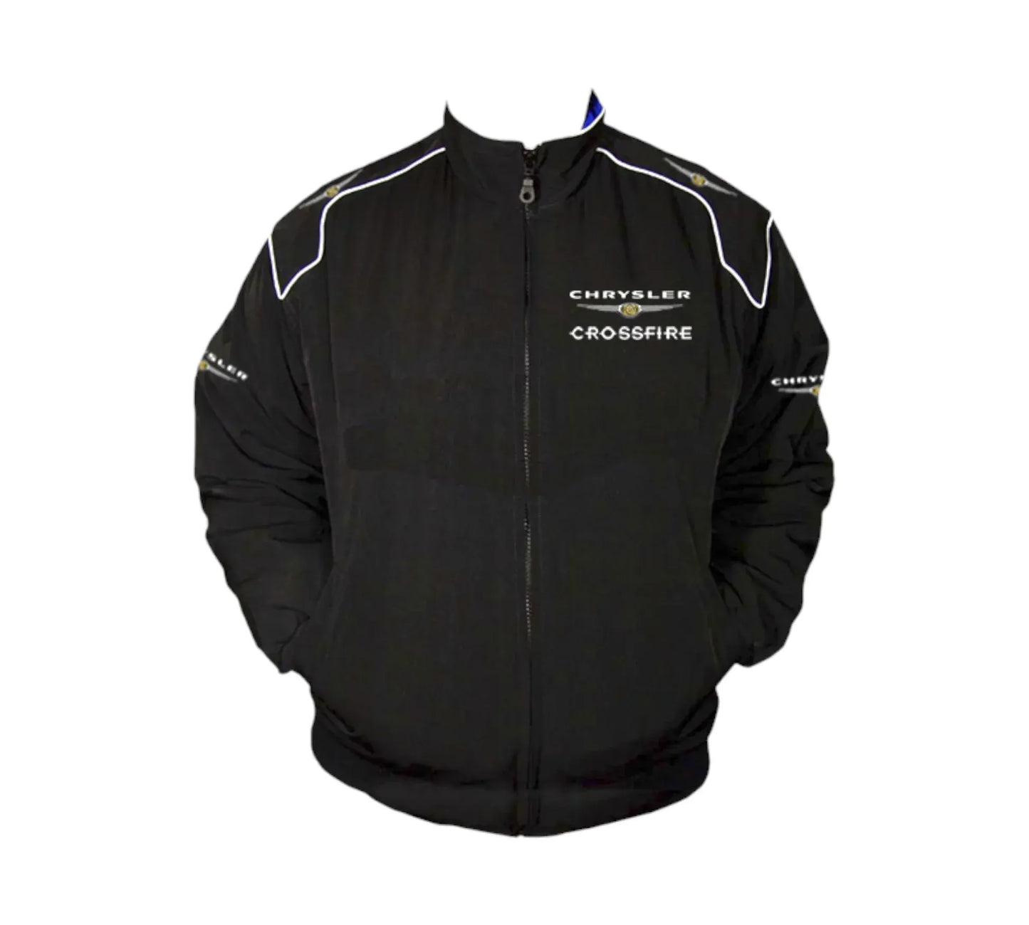Chrysler Crossfire Black Vintage Racing Jacket Coat | DASH RACEGEAR