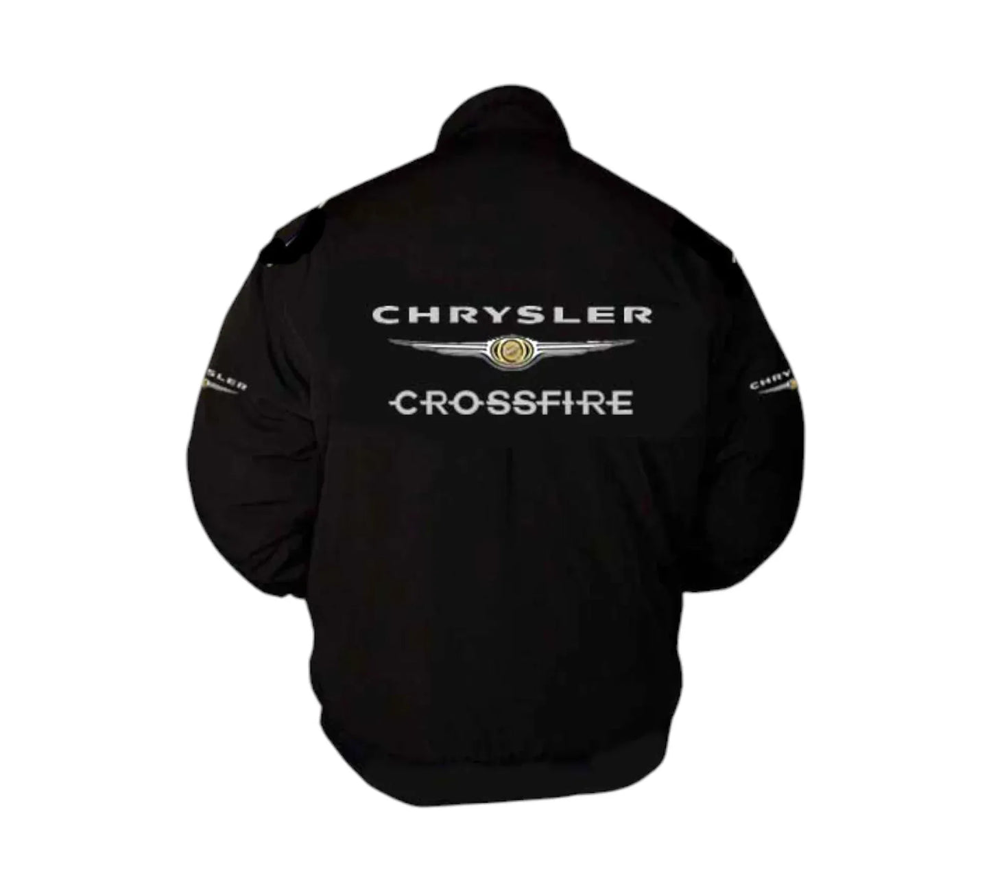 Chrysler Crossfire Black Vintage Racing Jacket Coat | DASH RACEGEAR