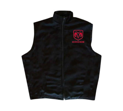 Dodge Black Vintage Racing Vest Muscle Car Style | DASH RACEGEAR
