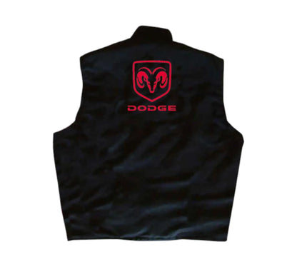 Dodge Black Vintage Racing Vest Muscle Car Style | DASH RACEGEAR