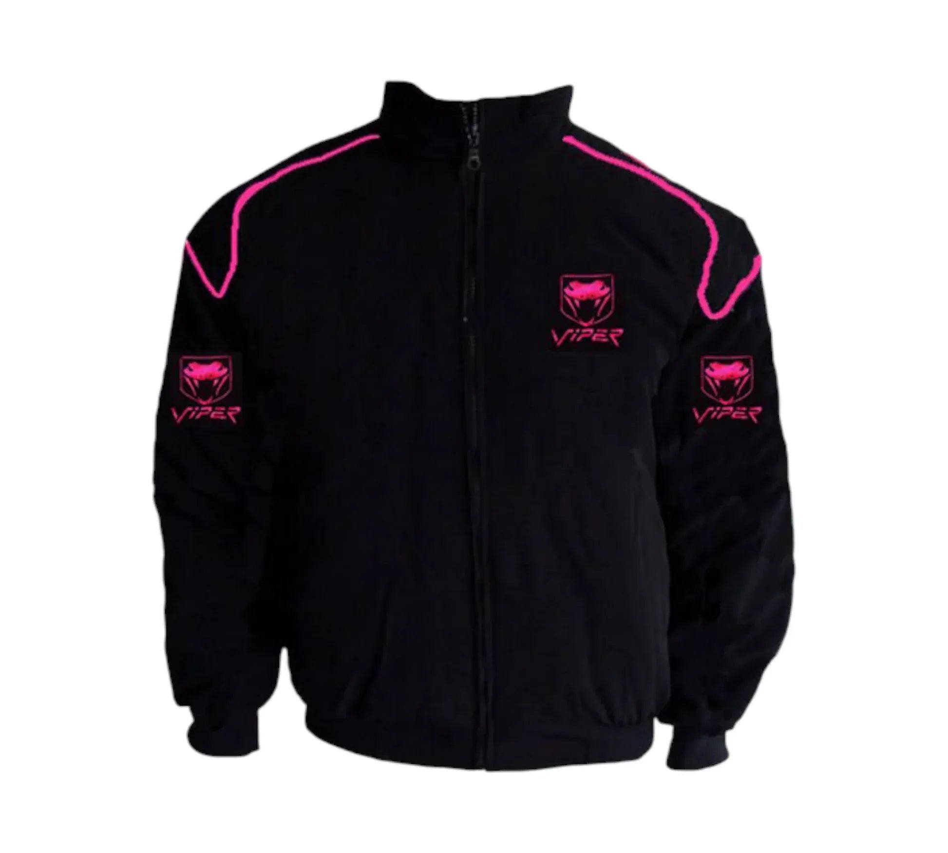 Viper Racing Vintage Jacket Black with Pink Piping | DASH RACEGEAR