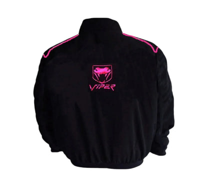 Viper Racing Vintage Jacket Black with Pink Piping | DASH RACEGEAR