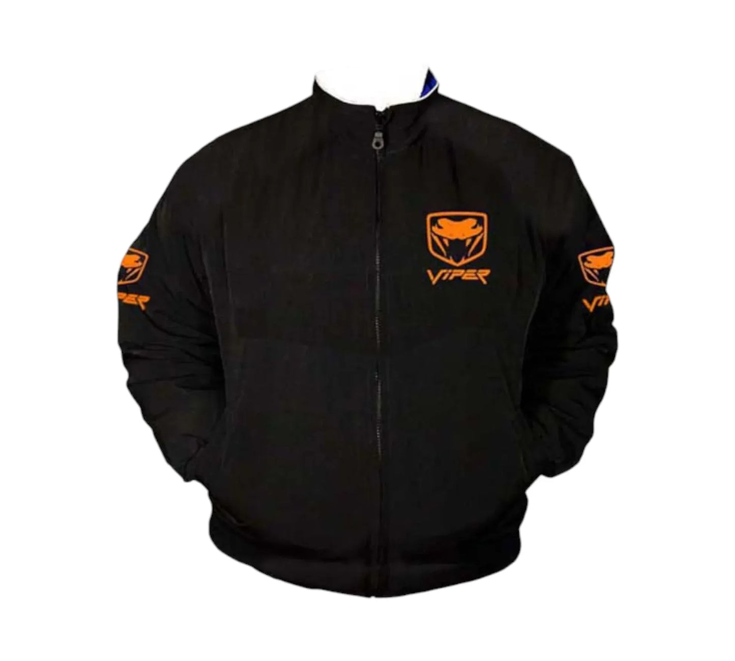 Viper Fangs Muscle Car Vintage Racing Jacket in Black | DASH RACEGEAR