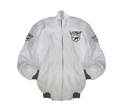 Dodge Viper Vintage Racing Jacket White Muscle Car Edition | DASH RACEGEAR