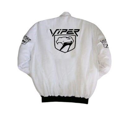 Dodge Viper Vintage Racing Jacket White Muscle Car Edition | DASH RACEGEAR