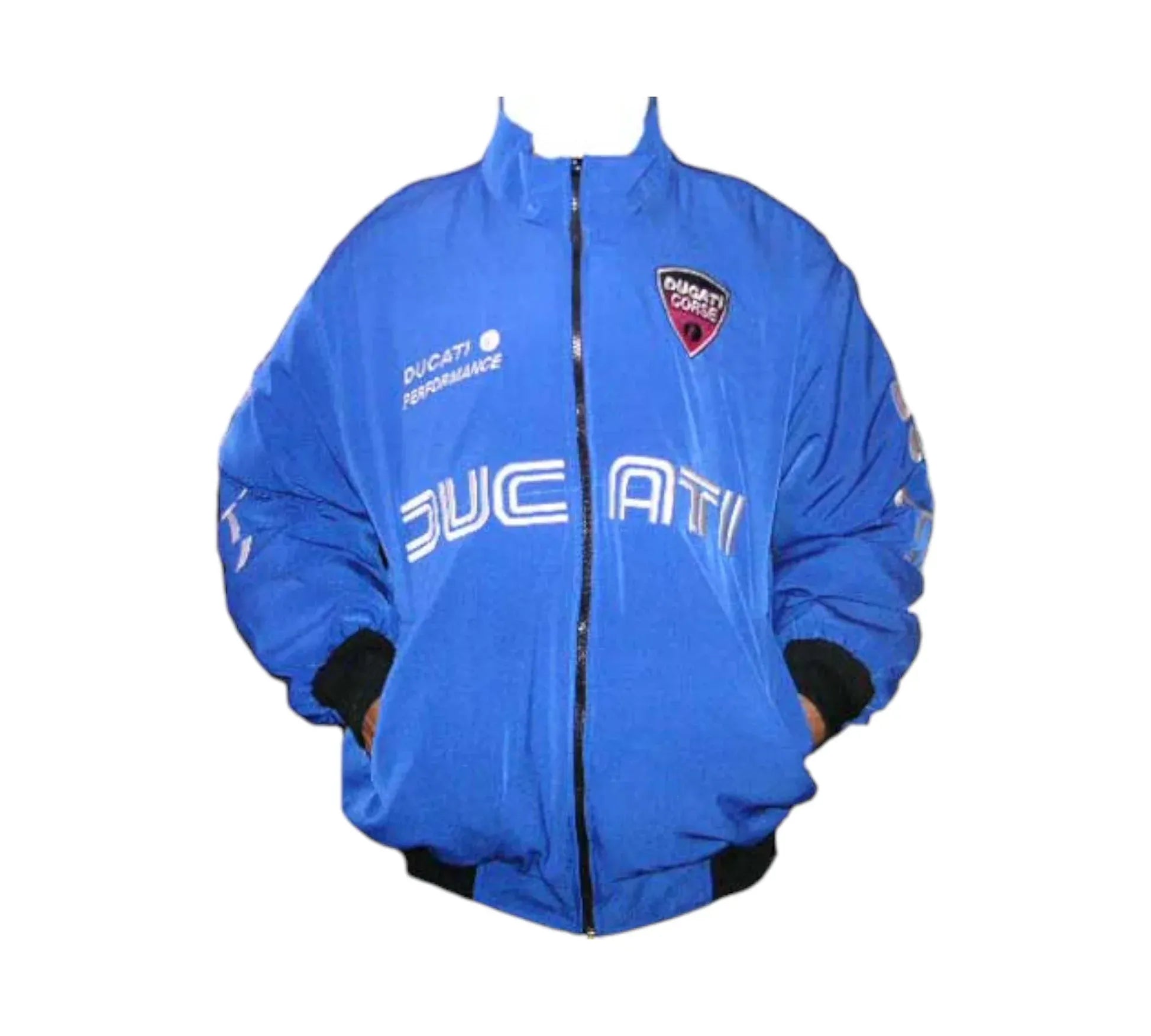 Ducati Corse Royal Blue Motorcycle Racing Jacket | DASH RACEGEAR