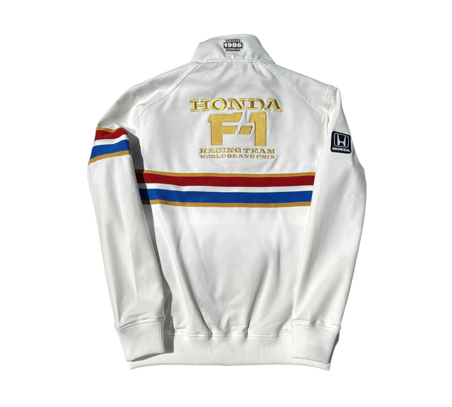 1986 Honda F1 Team White Zipper Racing Jacket | DASH RACEGEAR