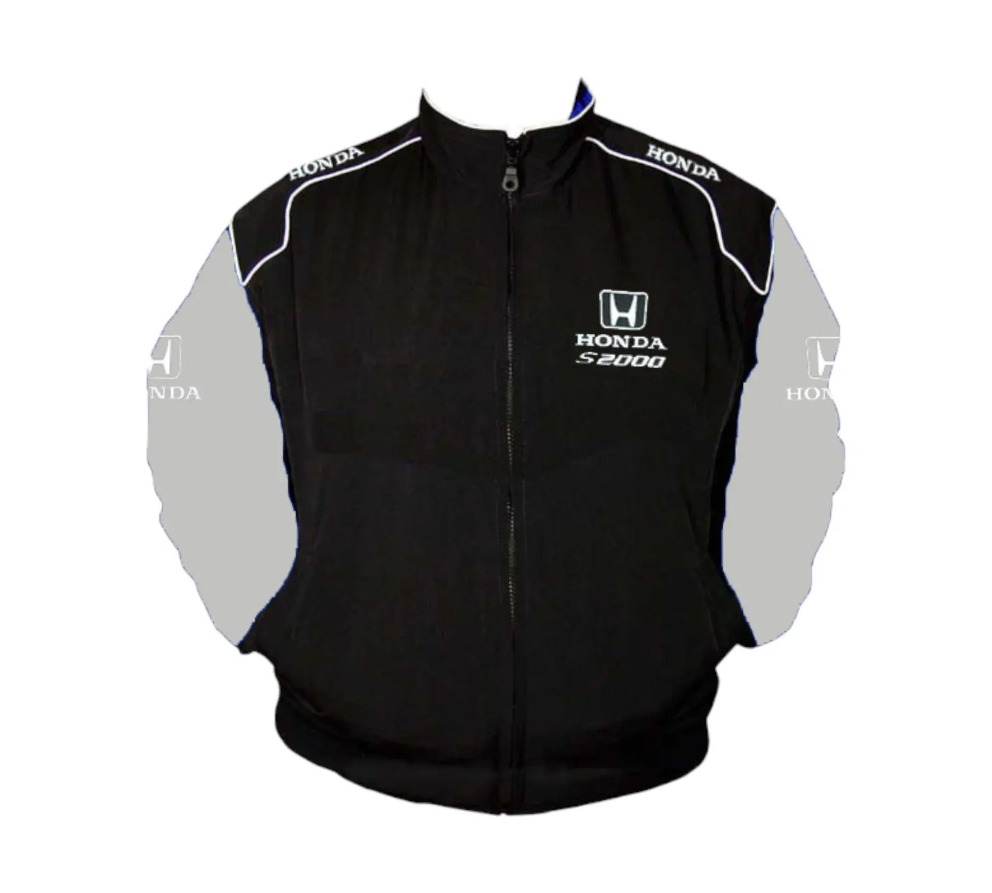 Honda S2000 Vintage Racing Jacket – Black & Light Gray | DASH RACEGEAR