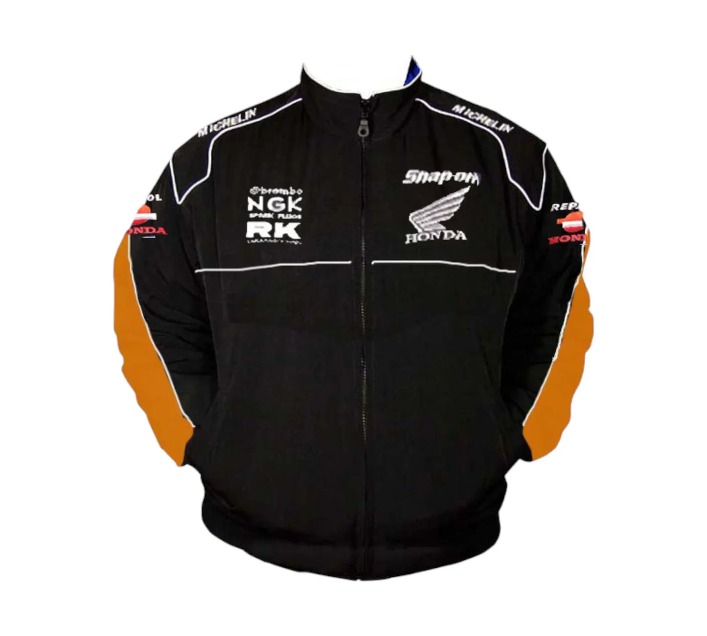 Honda Repsol Moto Racing Jacket – Black & Orange | DASH RACEGEAR