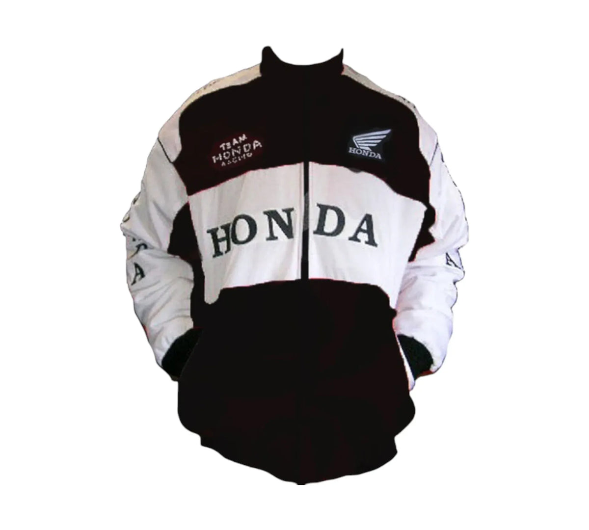 Honda Vintage Racing Jacket – Black & White Motorsport Style | DASH RACEGEAR