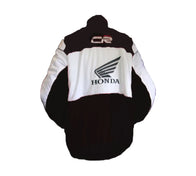 Honda Vintage Racing Jacket – Black & White Motorsport Style | DASH RACEGEAR