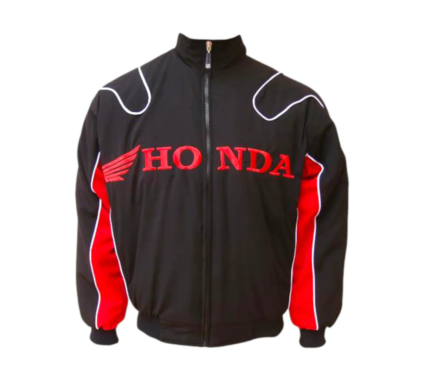 Honda Vintage Racing Jacket – Black & Red Motorsport Edition | DASH RACEGEAR