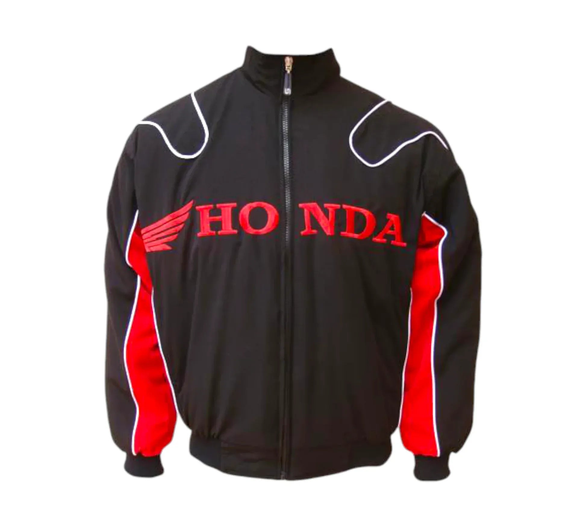 Honda Vintage Racing Jacket – Black & Red Motorsport Edition | DASH RACEGEAR