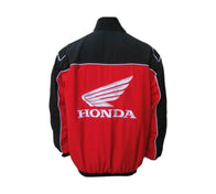 Honda Vintage Racing Jacket – Black & Red Motorsport Edition | DASH RACEGEAR