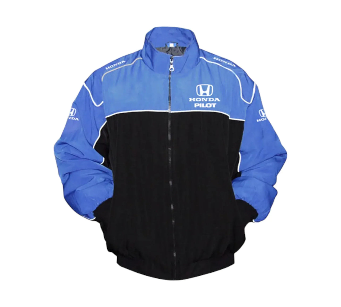 Honda Pilot Vintage Racing Jacket – Blue & Black Motorsport Edition | DASH RACEGEAR
