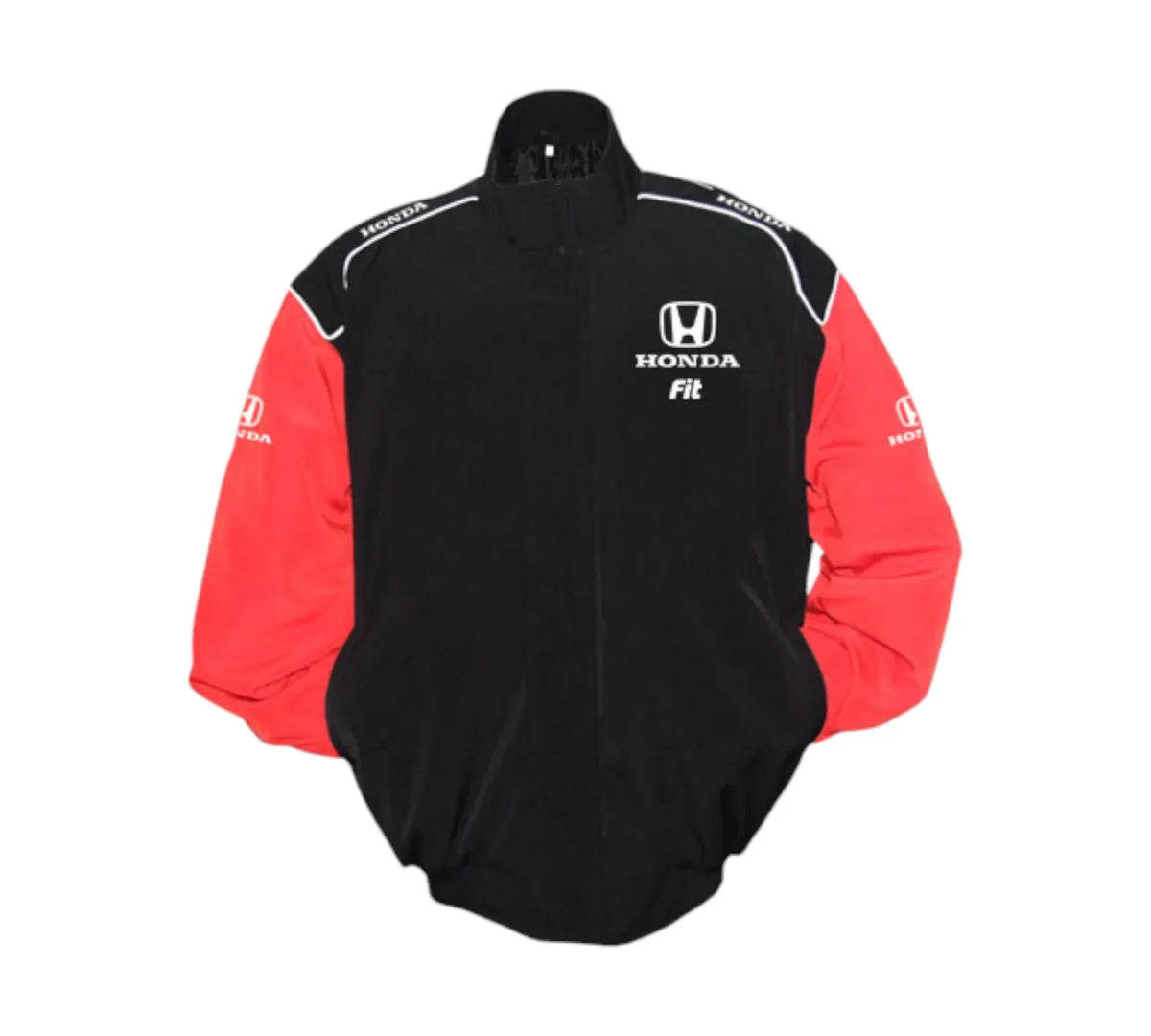 Honda Fit Vintage Racing Jacket – Black & Red Motorsport Edition | DASH RACEGEAR