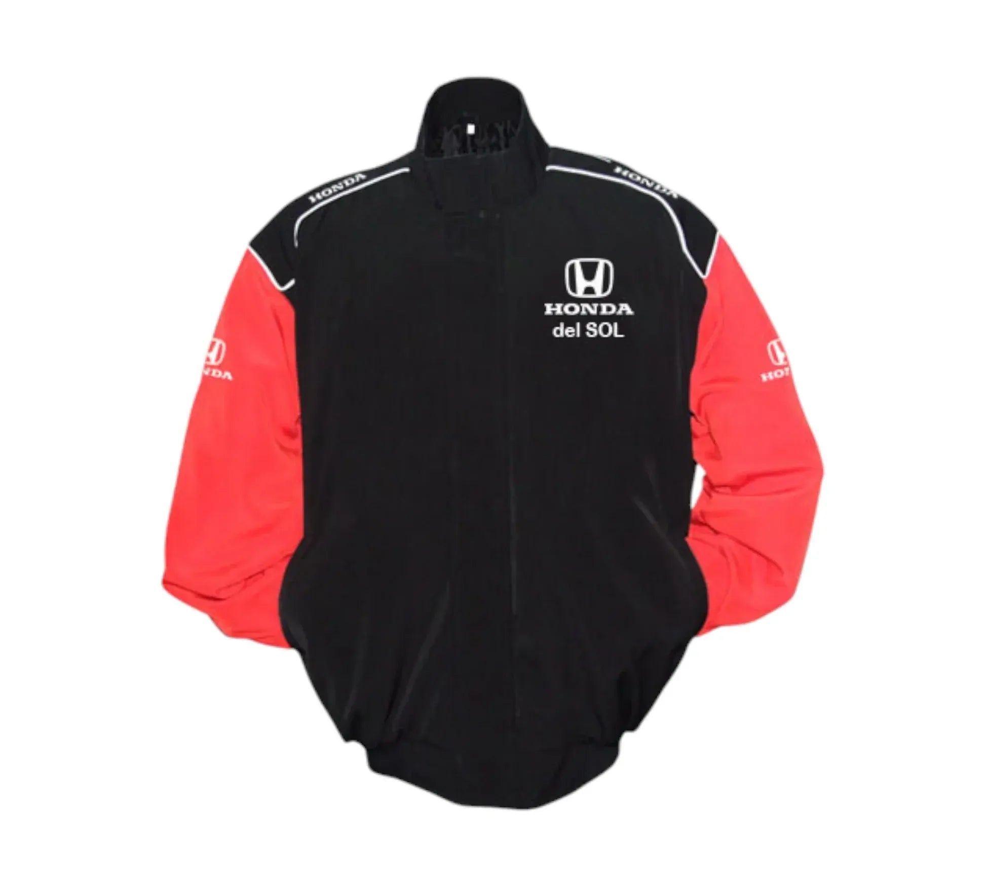 Honda del Sol Racing Vintage Jacket – Black & Red Performance Edition | DASH RACEGEAR
