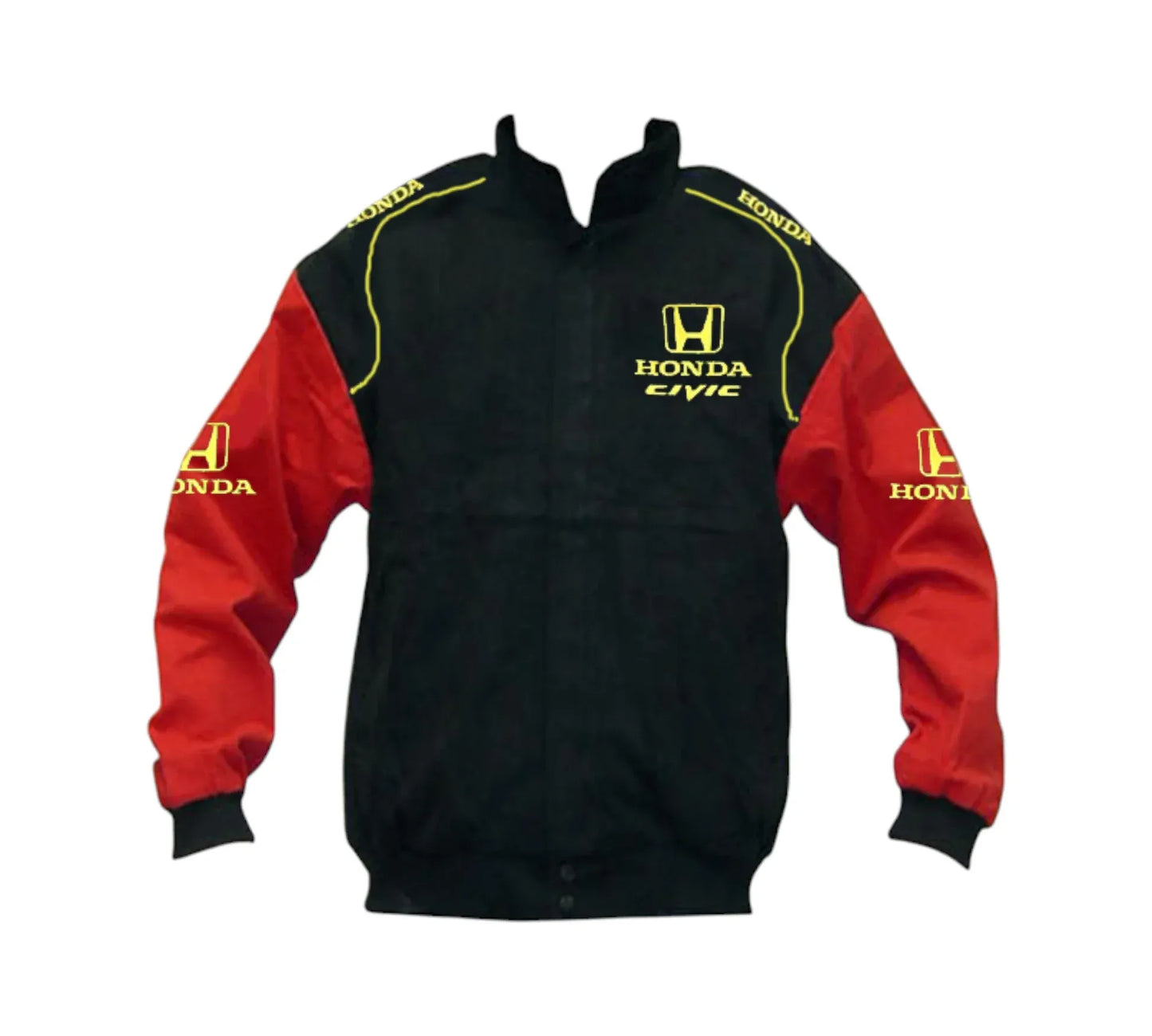Honda Civic Racing Jacket Black & Red Vintage | DASH RACEGEAR
