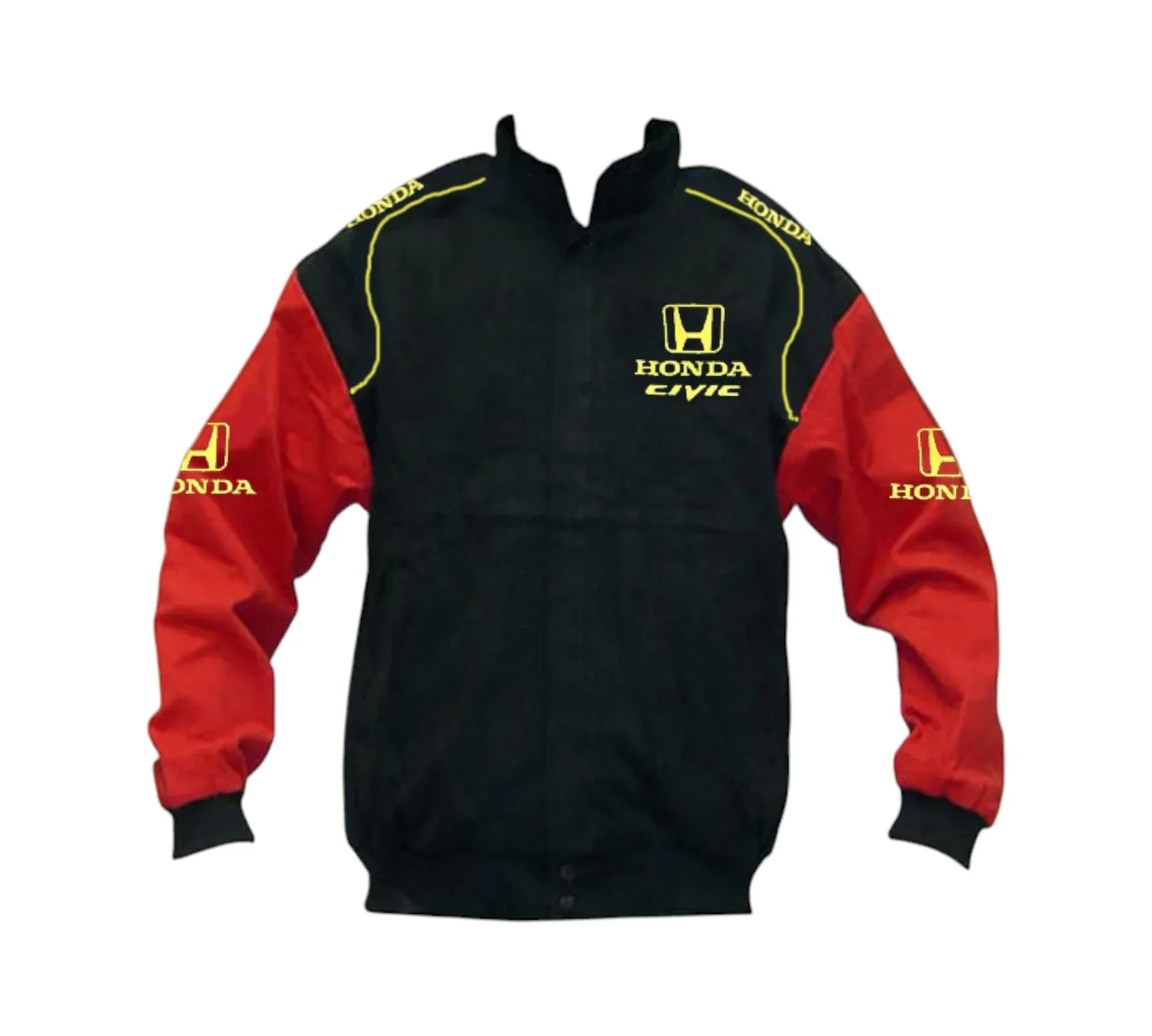 Honda Civic Racing Jacket Black & Red Vintage | DASH RACEGEAR