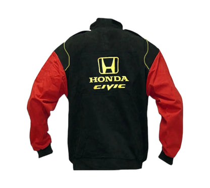 Honda Civic Racing Jacket Black & Red Vintage | DASH RACEGEAR