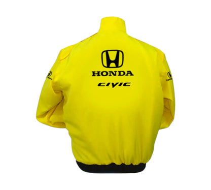 Honda Civic Racing Vintage Jacket – Yellow Edition | DASH RACEGEAR