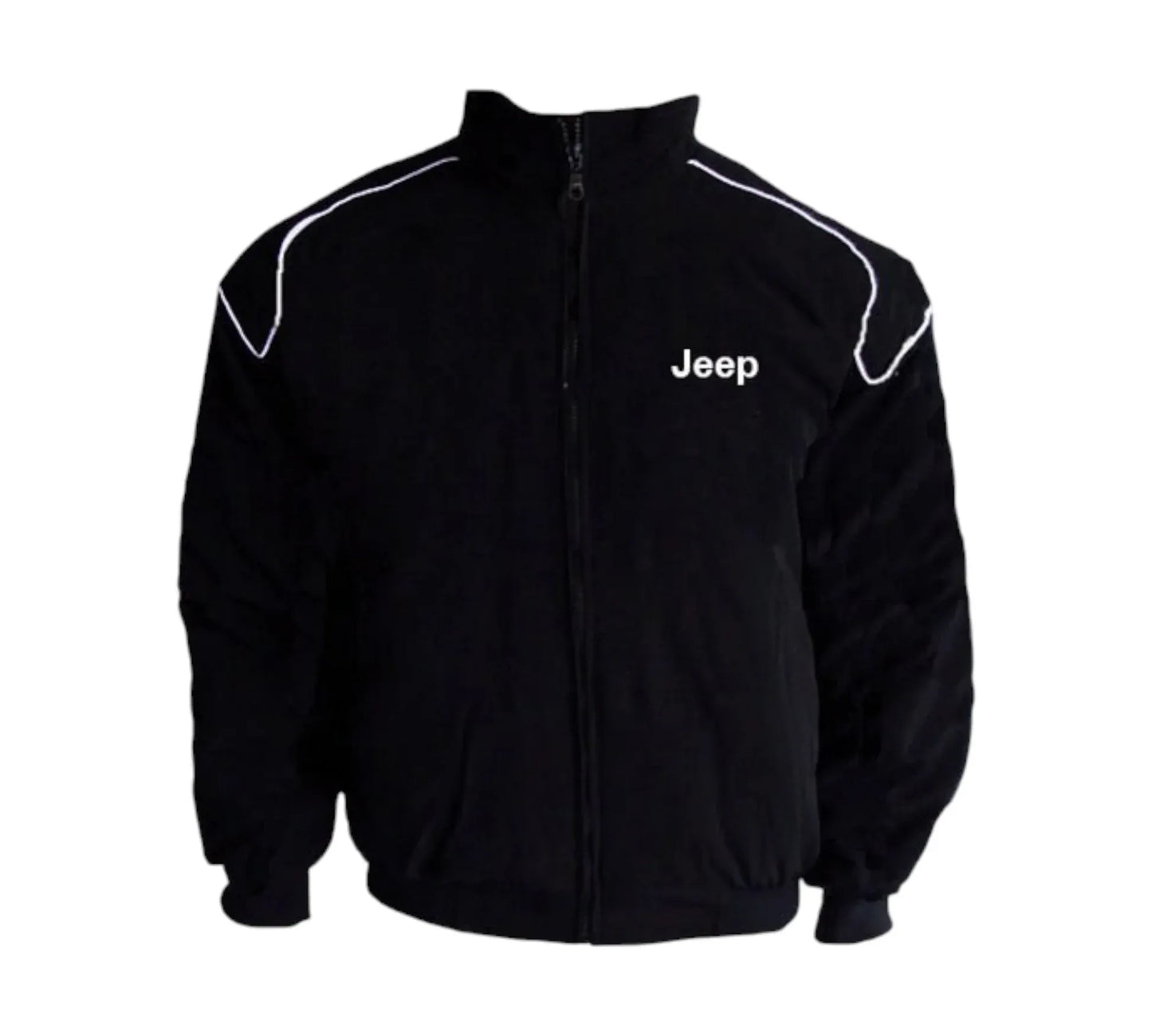 Jeep Racing Jacket Black with Piping | DASH RACEGEAR