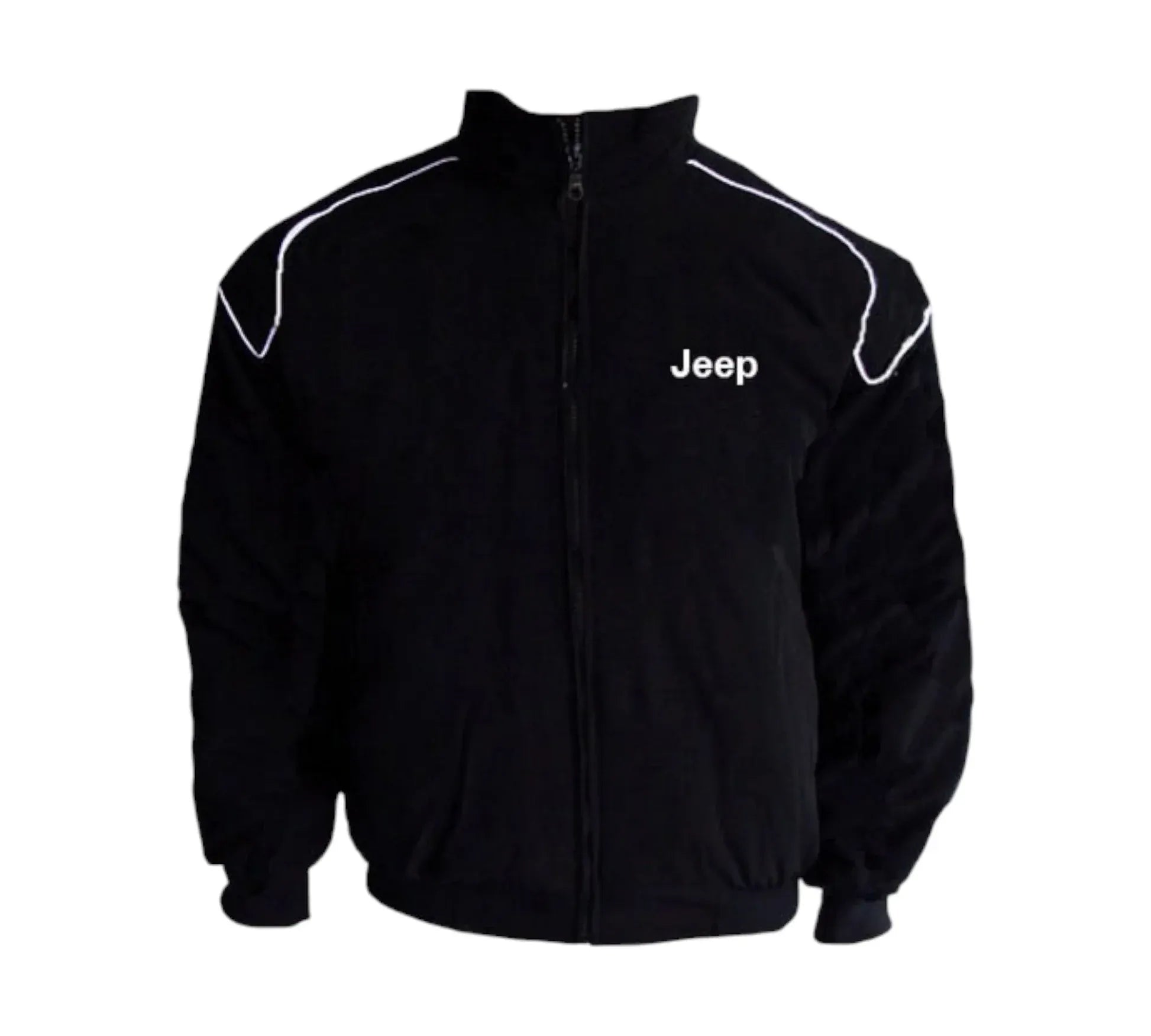 Jeep Racing Jacket Black with Piping | DASH RACEGEAR