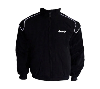 Jeep Racing Jacket Black with Piping | DASH RACEGEAR