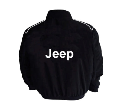 Jeep Racing Jacket Black with Piping | DASH RACEGEAR