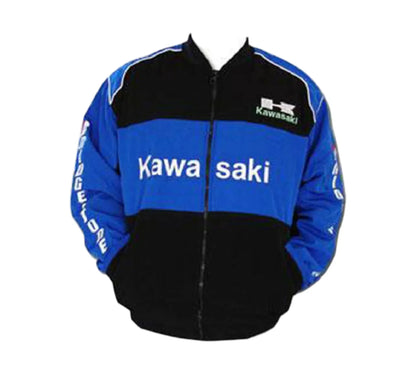 Kawasaki Racing Jacket Black Royal Blue | DASH RACEGEAR