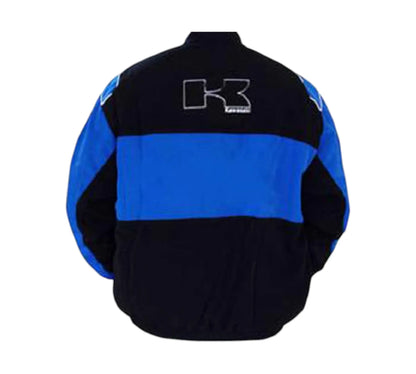 Kawasaki Racing Jacket Black Royal Blue | DASH RACEGEAR