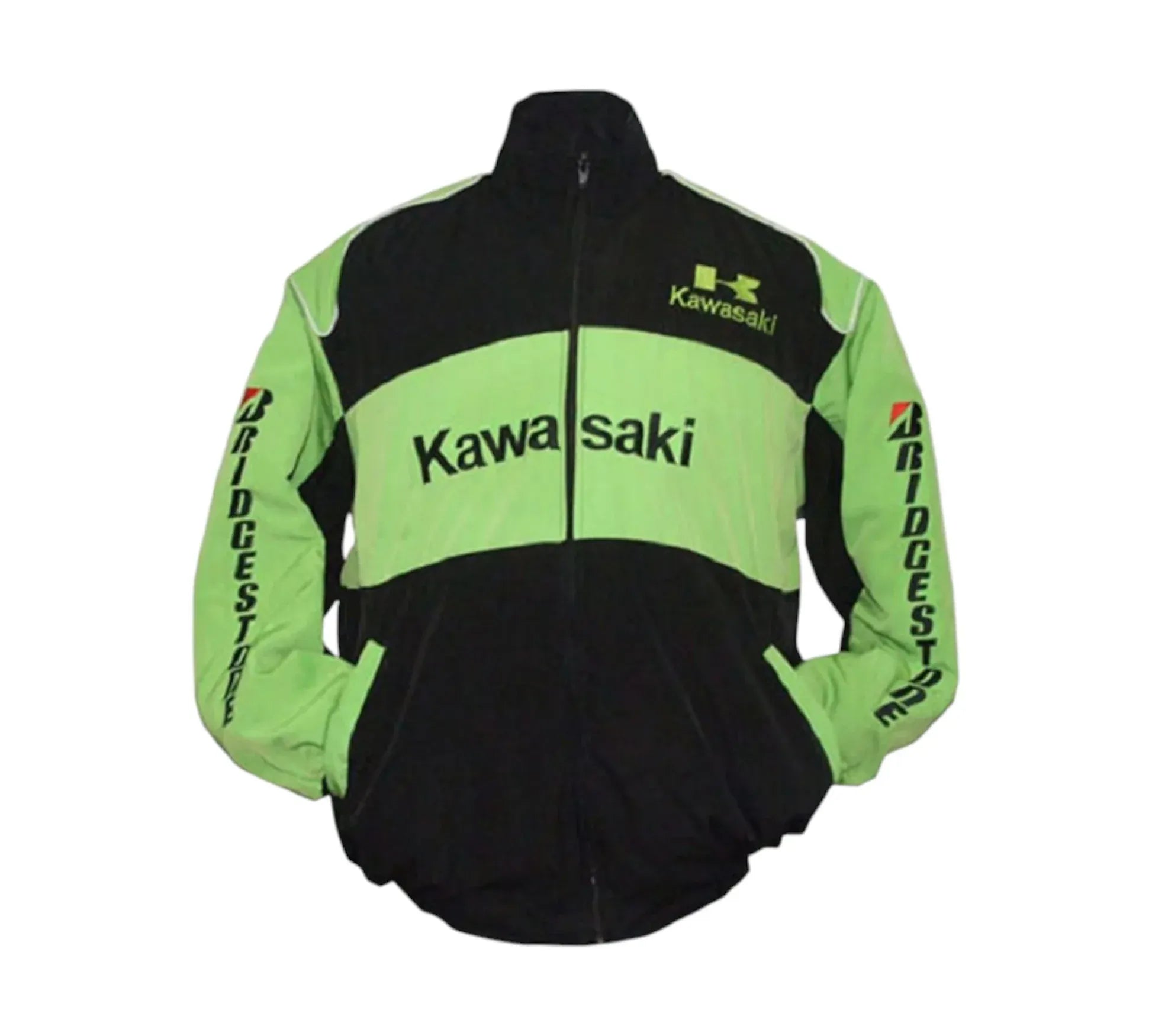 Kawasaki Bridgestone Racing Jacket Black Green | DASH RACEGEAR