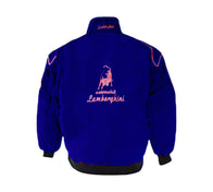 Lamborghini Racing Jacket Blue Red Piping | DASH RACEGEAR