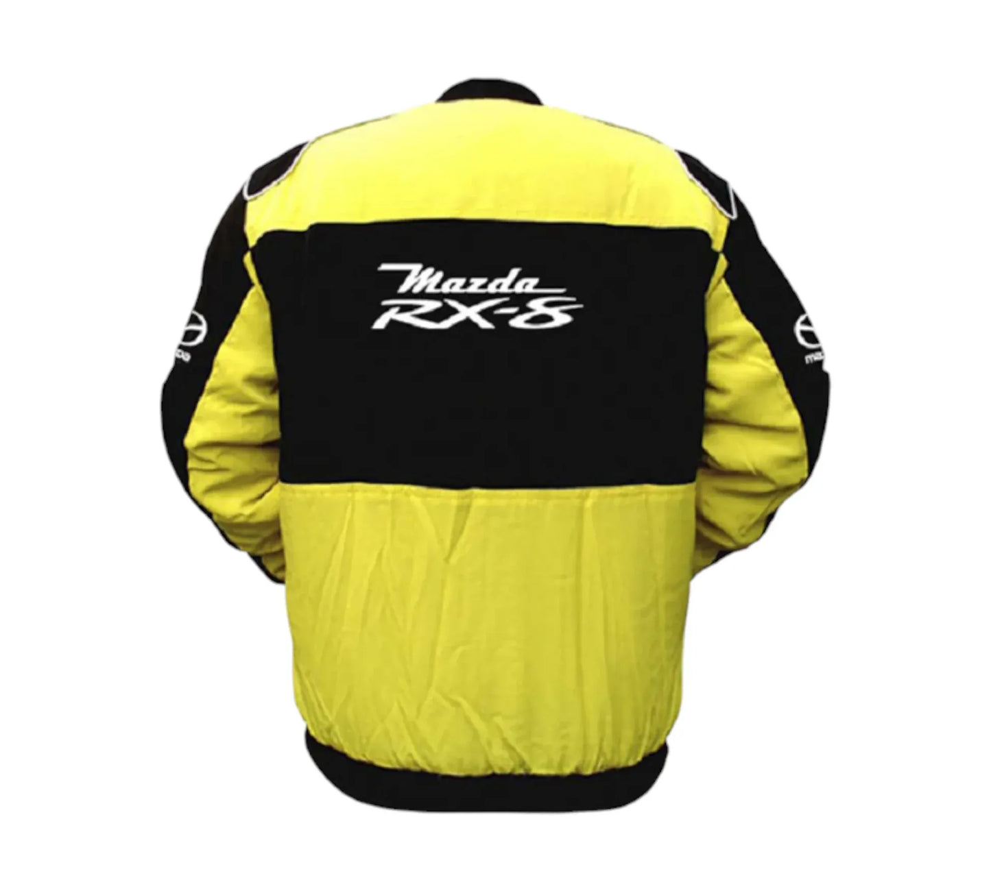 Mazda RX-8 Spirit R Yellow Black Vintage Racing Jacket | DASH RACEGEAR