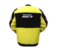 Mazda RX-7 Yellow Black Vintage Racing Jacket | DASH RACEGEAR