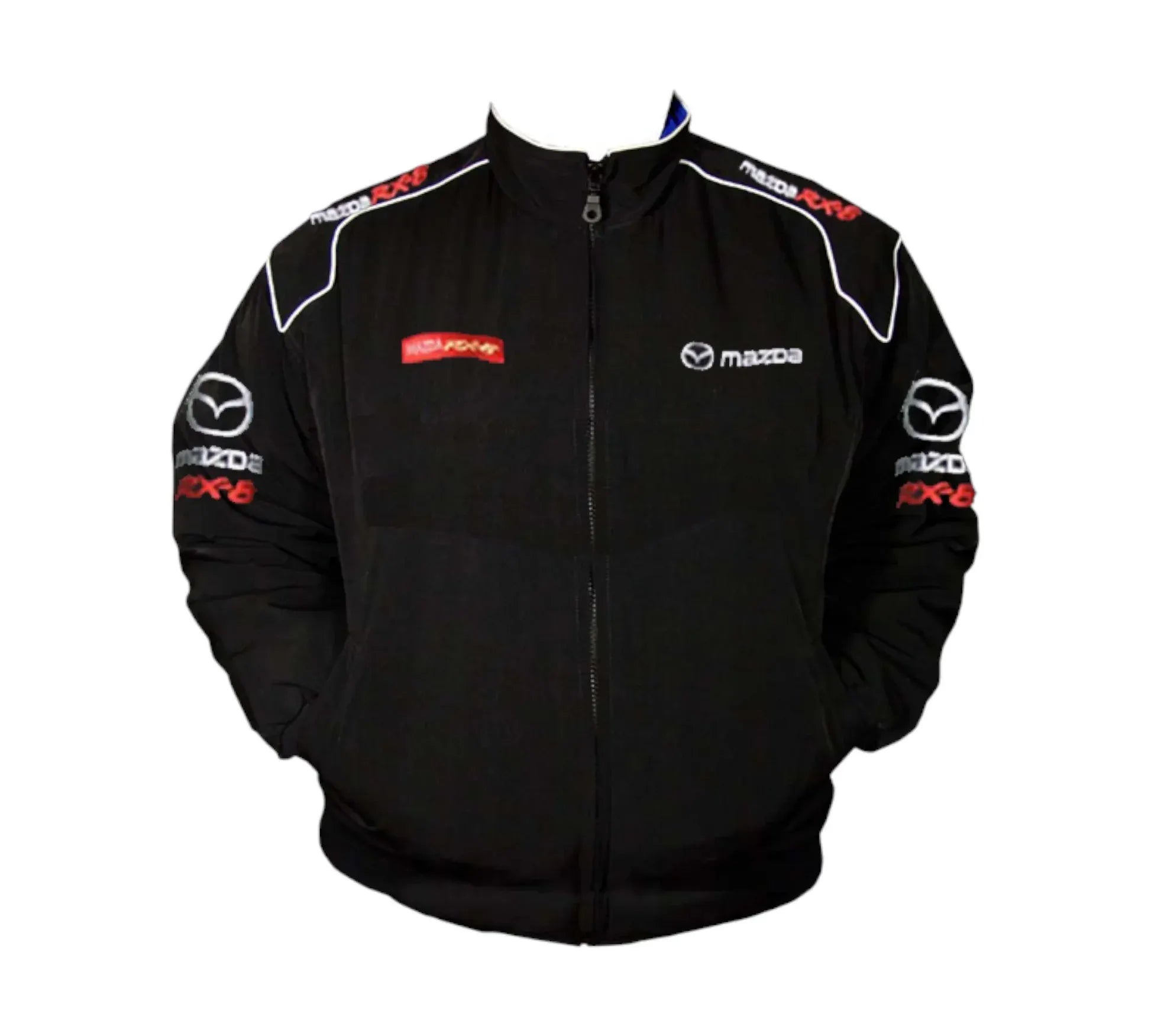 Mazda RX-8 Black Stealth Vintage Racing Performance Jacket | DASH RACEGEAR