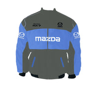 Mazda RX-7 Dark Gray Royal Blue Vintage Racing Jacket | DASH RACEGEAR