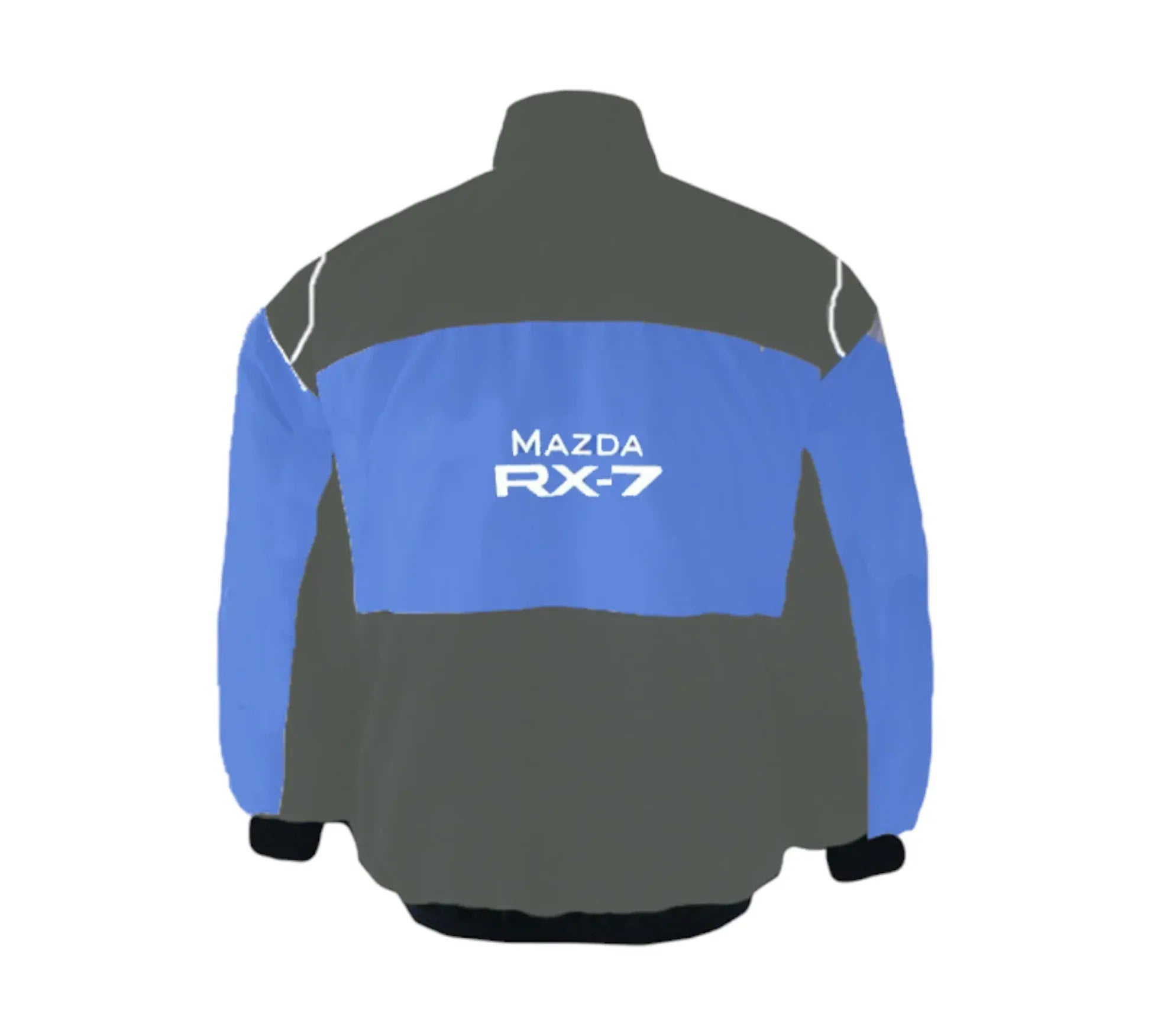 Mazda RX-7 Dark Gray Royal Blue Vintage Racing Jacket | DASH RACEGEAR