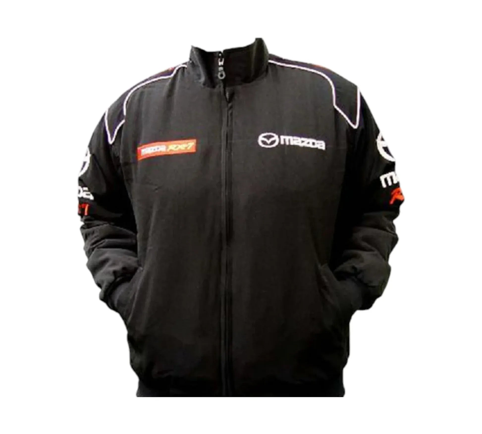 Mazda RX-7 Black Stealth Vintage Racing Performance Jacket | DASH RACEGEAR