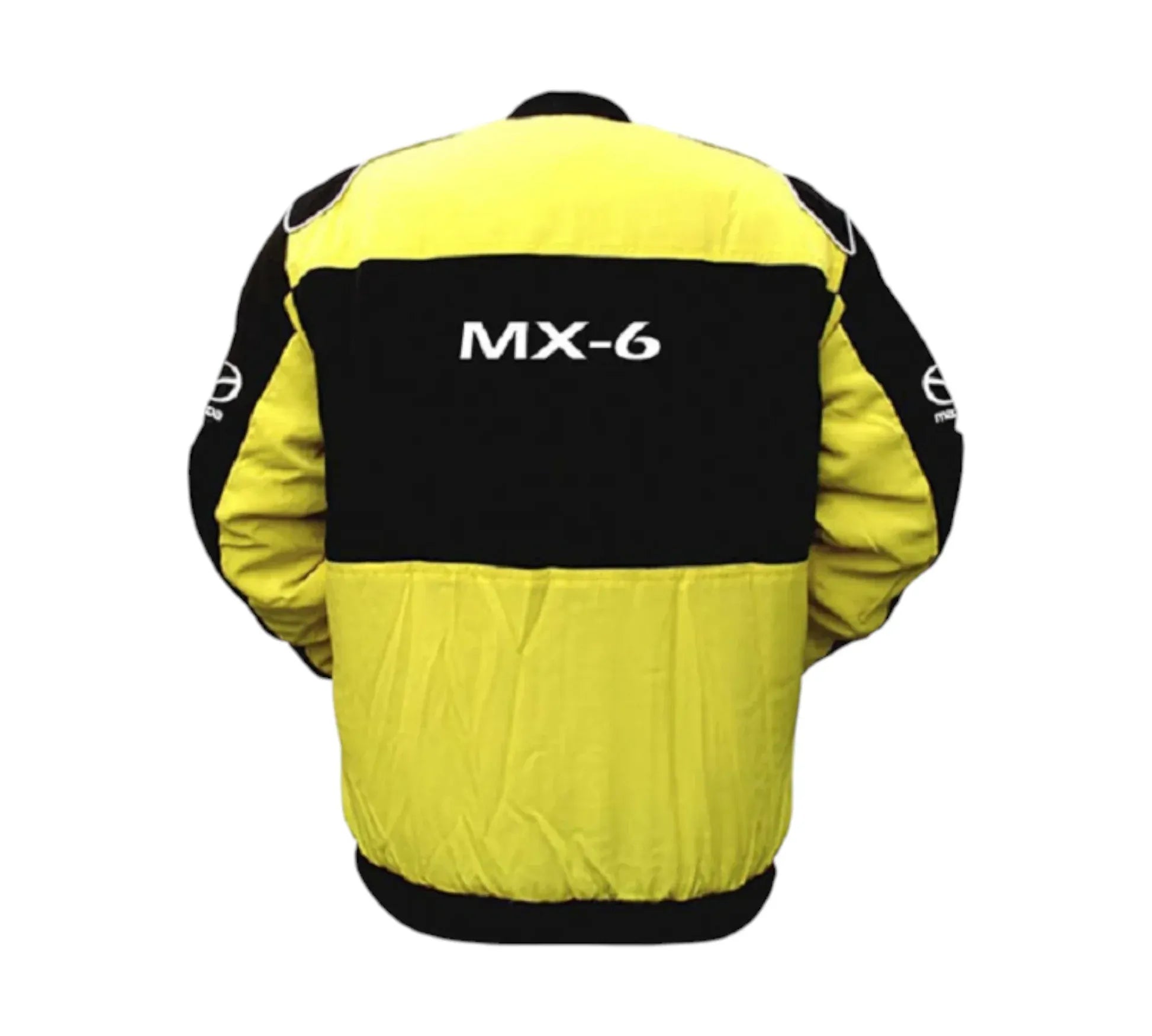 Mazda MX-6 Yellow Black Vintage Racing Performance Jacket | DASH RACEGEAR