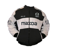 Mazda MX-5 Miata Black White Vintage Racing Performance Jacket | DASH RACEGEAR