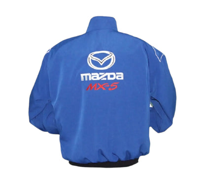 Mazda MX-5 Miata Blue Vintage Racing Performance Jacket | DASH RACEGEAR